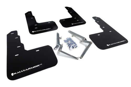 Rally Armor UR Series Mud Flaps with Black White Logo for 2017-2021 Honda Civic