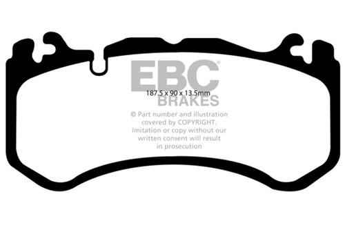 EBC Yellowstuff Front Brake Pads for 2006-2023 Audi RS7, Maserati Quattroporte