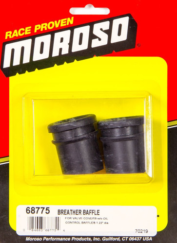 Moroso Baffle Breather Grommet 1.22 in Hole Black Rubber Pair - Part#68775