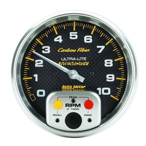 AutoMeter Oil Pressure Gauge 52mm 100 PSI Carbon Fiber Electric 2-1/16in