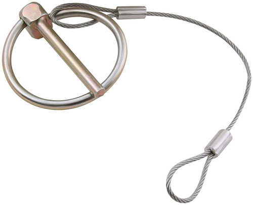 Allstar Performance ALL18460 Flip-Over Clip 6in Lanyard Steel Yellow Zinc