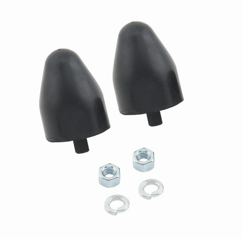 Mr Gasket Traction Bar Snubbers Rubber 3in Black Universal 1608 Pair