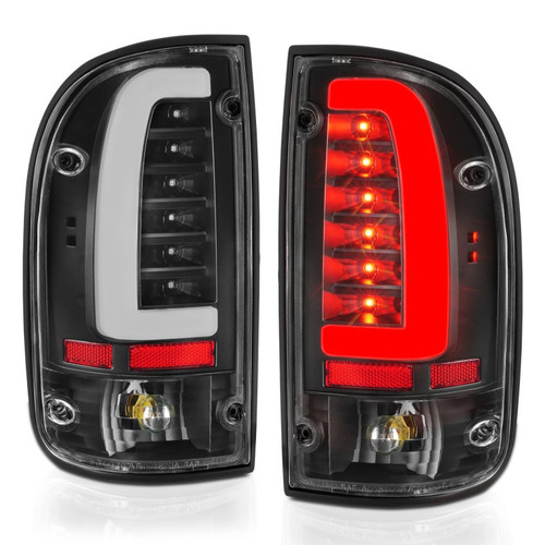 ANZO LED Tail Lights Clear Lens Black Housing for 1995-2004 Toyota Tacoma L4/V6
