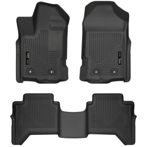 Husky Liners WeatherBeater Floor Liners Front and 2nd Row Ford Midsize Trucks