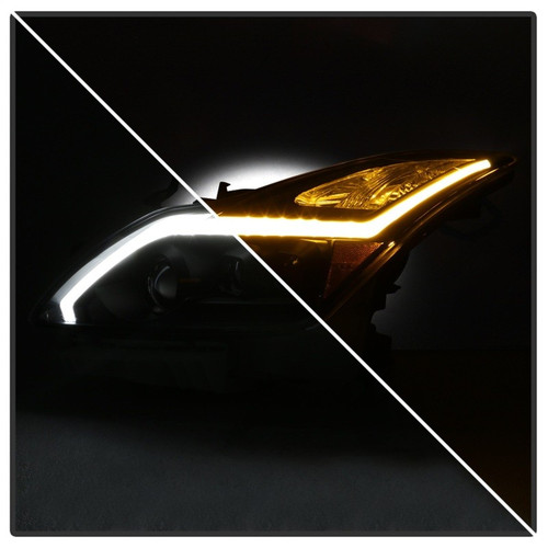 Spyder xTune Projector Headlight Black HID Sequential For Infiniti G37 2009-2013