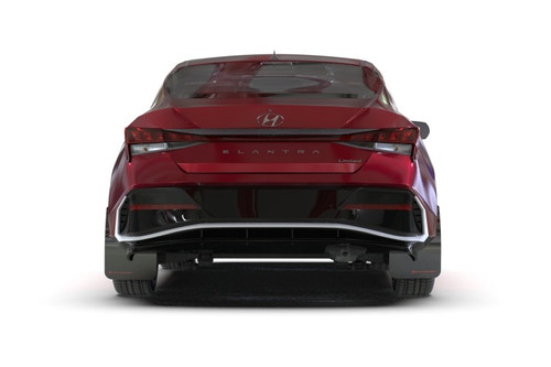 Rally Armor UR Mud Flaps Black w/Metallic Black Logo for 2024-25 Hyundai Elantra