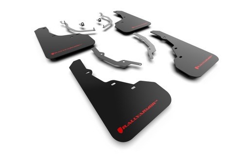 Rally Armor 2022-2024 Hyundai Santa Cruz Black UR Mud Flaps Red Logo