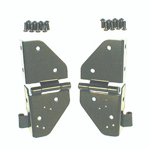 Rugged Ridge Black Windshield Hinges Jeep CJ YJ Models