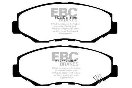 EBC Redstuff Ceramic Front Brake Pads Low Dust for 2008-2011 Honda Accord/Civic