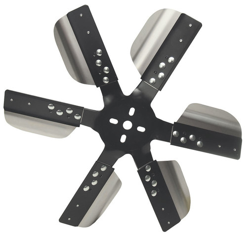 Derale 17017 17" Mechanical Cooling Fan 6 Blade Steel Hub Stainless Blades