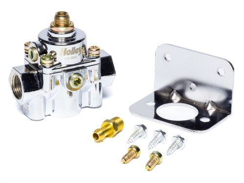 Holley 12-882 EFI Fuel Pressure Regulator 15-60 PSI In Line Chrome