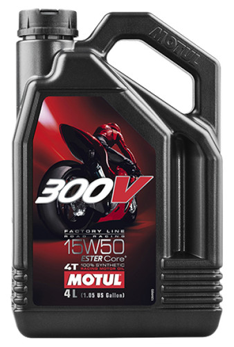 Motul 300V 15W50 Factory Line Road Racing 4L Full Synthetic Motor Oil