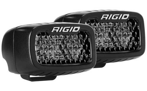 Rigid Industries SR-M PRO Midnight Edition LED Spot Light Pair Black 902513BLK
