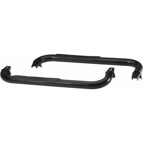 Rampage 3in Round Nerf Bar Jeep Wrangler 1987-1995 Black Powder Coat