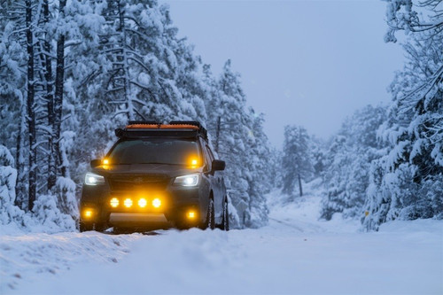 Rigid Industries D-SS Spot Light Amber PRO Lens Widespread Beam Black Housing