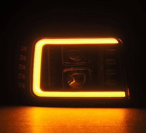 AlphaRex LUXX Series Projector Headlights Black Ford F-150 1993-1996