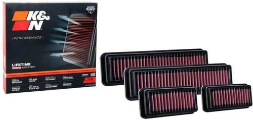 K&N High Flow Air Filter Set for BMW X3 X4 3.0L Turbo Drop In 33-3160