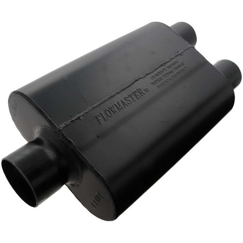 Flowmaster Performance Super 44 Black Muffler 3" Center Inlet Dual 2.5in Outlets