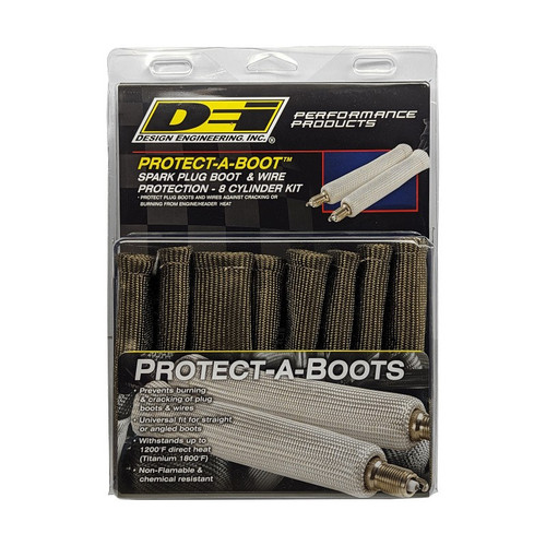 DEI Titanium Protect-A-Boots XL 8in Spark Plug Boot Protectors 8 Pack