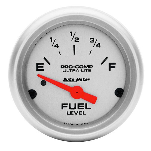 AutoMeter 4314 Ultra Lite Fuel Level Gauge 52mm 0-90 Ohm Electric GM