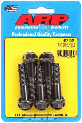 ARP Universal Bolt Kit 10mm x 1.50 Thread 45mm Length 12mm Hex Head - Set of 5