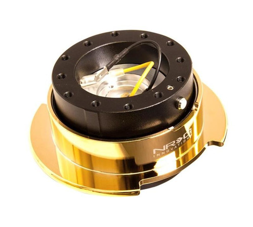 NRG Quick Release Kit Gen 2.5 Black Body Chrome Gold Ring