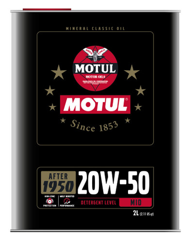 Motul 20W50 Classic High-Performance Engine Oil 10x2L Vintage Car Motor Oil Set
