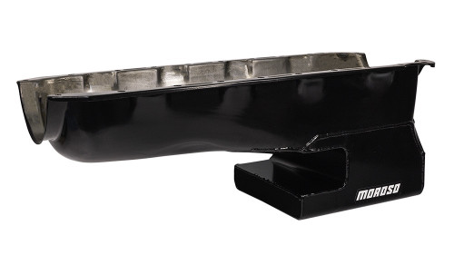 Moroso Rear Oil Pan 7 Quart Rear Sump Black Steel for Big Block Chevy Engines