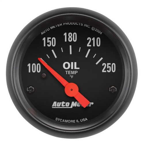 AutoMeter Z Series Oil Temp Gauge 52mm 100-250F Electric 2-1/16in Black