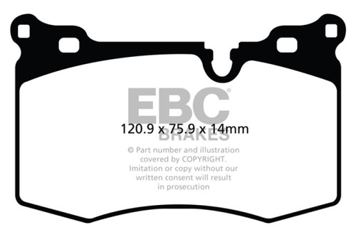 EBC Yellowstuff Front Brake Pads For Mini Cooper 1.6L Turbo 2009-2012 DP41854R