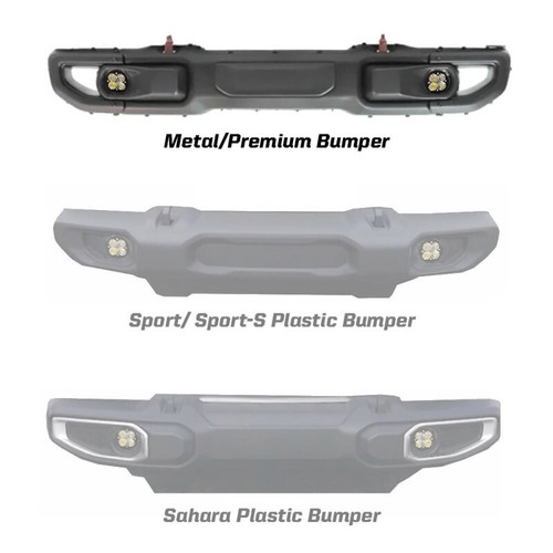 Baja Designs Squadron R Sport Fog Pocket Kit  Jeep Wrangler JL Rubicon 2018-2019