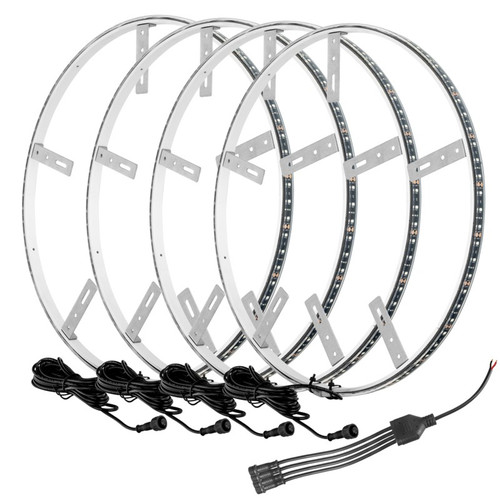 Oracle Lighting 16.5" LED Wheel Rings Illuminated Brake Accent Kit White LEDs