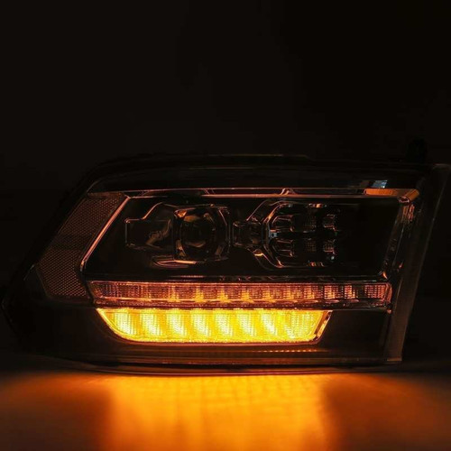 AlphaRex PRO Series Projector Headlights For Ram 1500 2500 Alpha Black DRL
