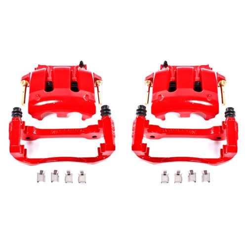PowerStop Powder Coated Brake For Calipers Ford Mustang 2005-2014 Red Pair