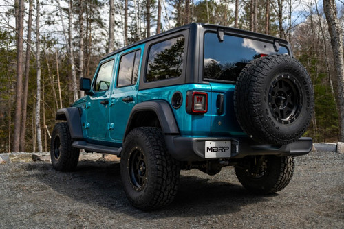 MBRP Armor Plus 2.5in Axle-Back Exhaust for 2018-25 Jeep Wrangler Rubicon/Sahara