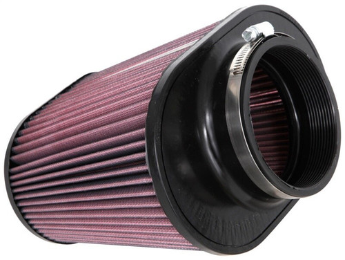 K&N RE-1040 Universal Clamp-On Air Filter 4" Flange Oval Tapered 9"x7.5"