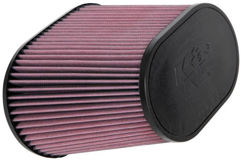 K&N RE-1040 Universal Clamp-On Air Filter 4" Flange Oval Tapered 9"x7.5"