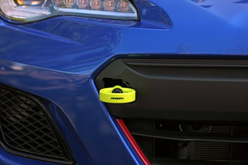 Perrin Performance Front Tow Hook Kit Yellow for Subaru WRX BRZ Toyota 86 Neon