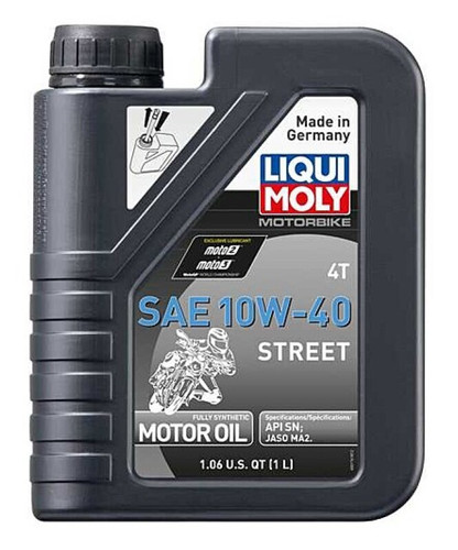 LIQUI MOLY 20054 10W-40 Powersports Synthetic Motor Oil 4T Motorcycle Engine