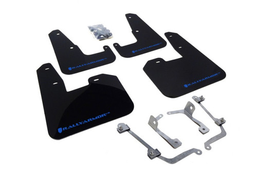 Rally Armor UR Mud Flaps Black Blue Logo For Subaru WRX STI Hatch 2008-2014