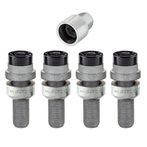 McGard Wheel Lock Bolts M14x1.5 Radius Seat Black for Audi Q5 Porsche