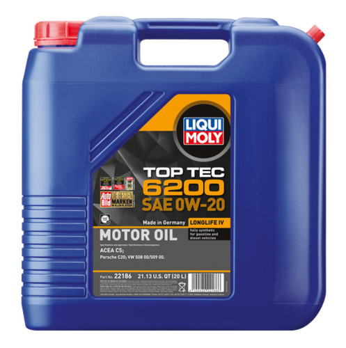 LIQUI MOLY Top Tec 6200 20L SAE 0W20 Motor Oil For Audi S4 S5 Volkswagen Tiguan