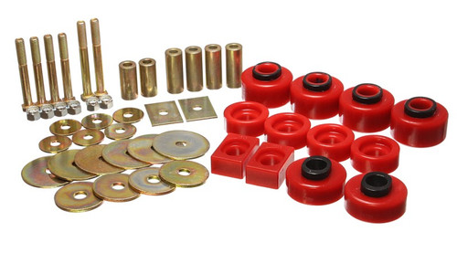 Energy Suspension 4.4114R Body Mount Set Red Ford F-150 F-250 2WD