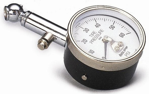 AutoMeter 2162 Tire Pressure Gauge NASCAR 0-40 PSI Shock Dampened w Hold