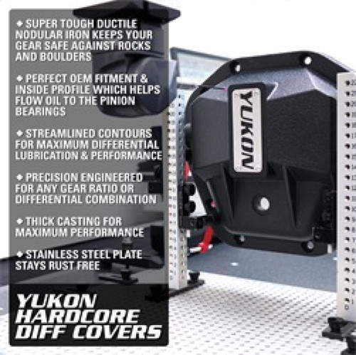 Yukon Gear Hardcore Diff Cover For 1969-17 Dana 44 - Nodular Iron Cover