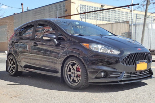 Rally Armor UR Mud Flaps Ford Fiesta 2014-2019 Black White Logo