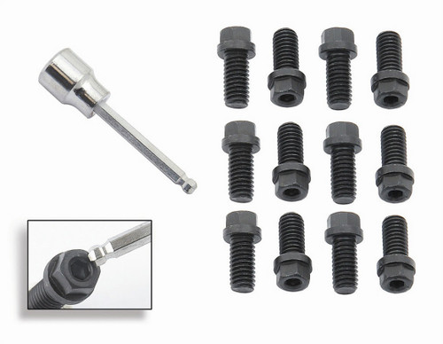 Mr Gasket Header Bolt Set 3/8-16 x 3/4 Steel Black Oxide for AMC GM Mopar V8