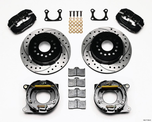 Wilwood Big Ford Rear Brake Kit 4-Piston Caliper Drilled Rotor