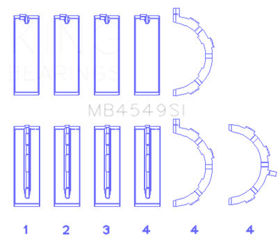 For King Ford EcoBoost 3.5L/3.7L V6 Main Bearing Set - Size STD