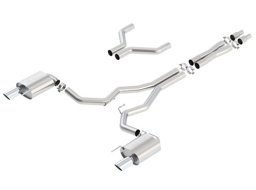 Borla ATAK Cat-Back Exhaust 3in Dual For Ford Mustang GT 5.0L 2015-2017 Chrome